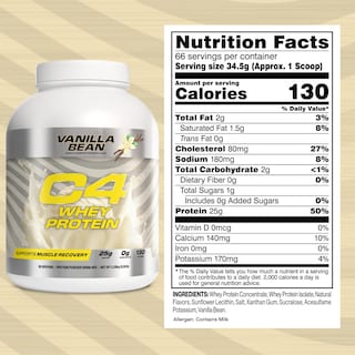 Foto 2 | Proteína De Suero En Polvo Cellucor C4 Vainilla Bean 1.65 Kg - Venta Internacional.