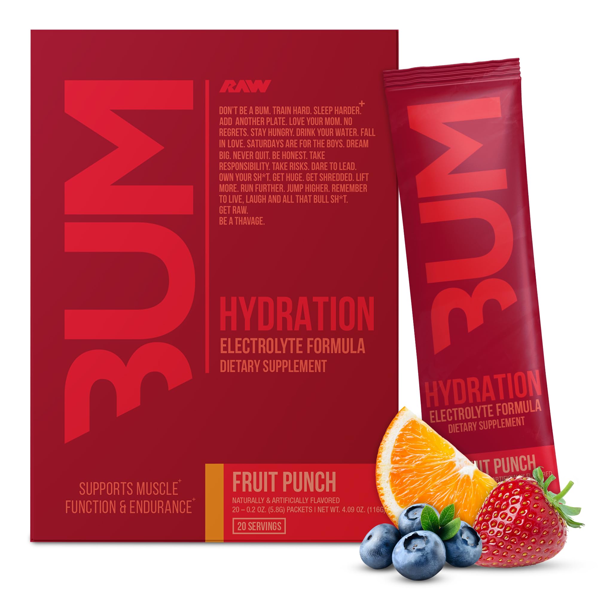 Foto 2 pulgar | Mezcla De Bebidas Hidratantes En Polvo Con Electrolitos Raw Bum Hydrate - Venta Internacional.