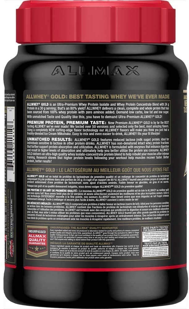 Foto 4 pulgar | Proteína En Polvo Allmax Nutrition Gold Allwhey 2 Kg - Venta Internacional.