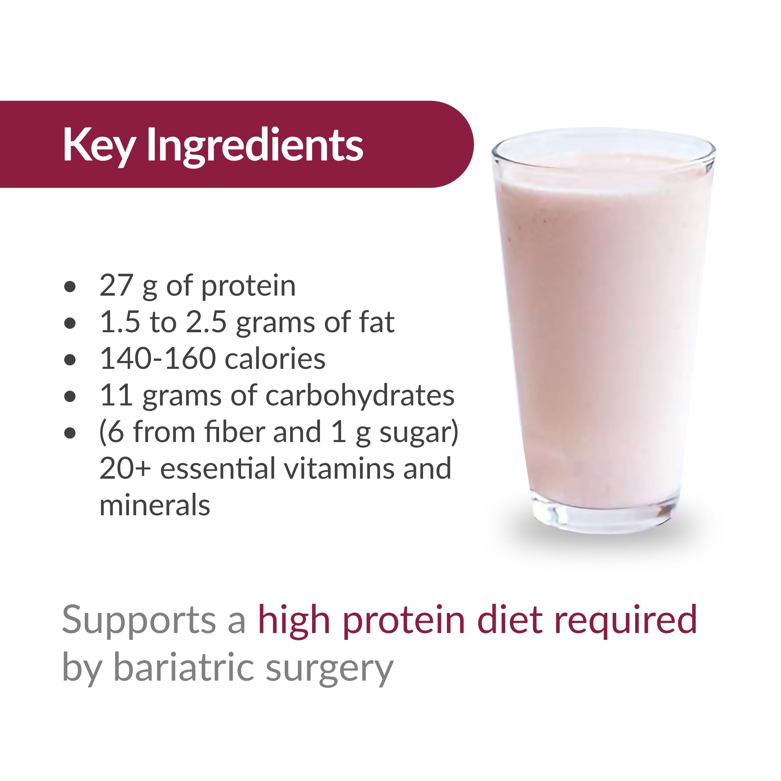 Foto 6 | Mezcla De Bebidas Sustitutivas De Comidas Bariatric Advantage Strawberry - Venta Internacional.