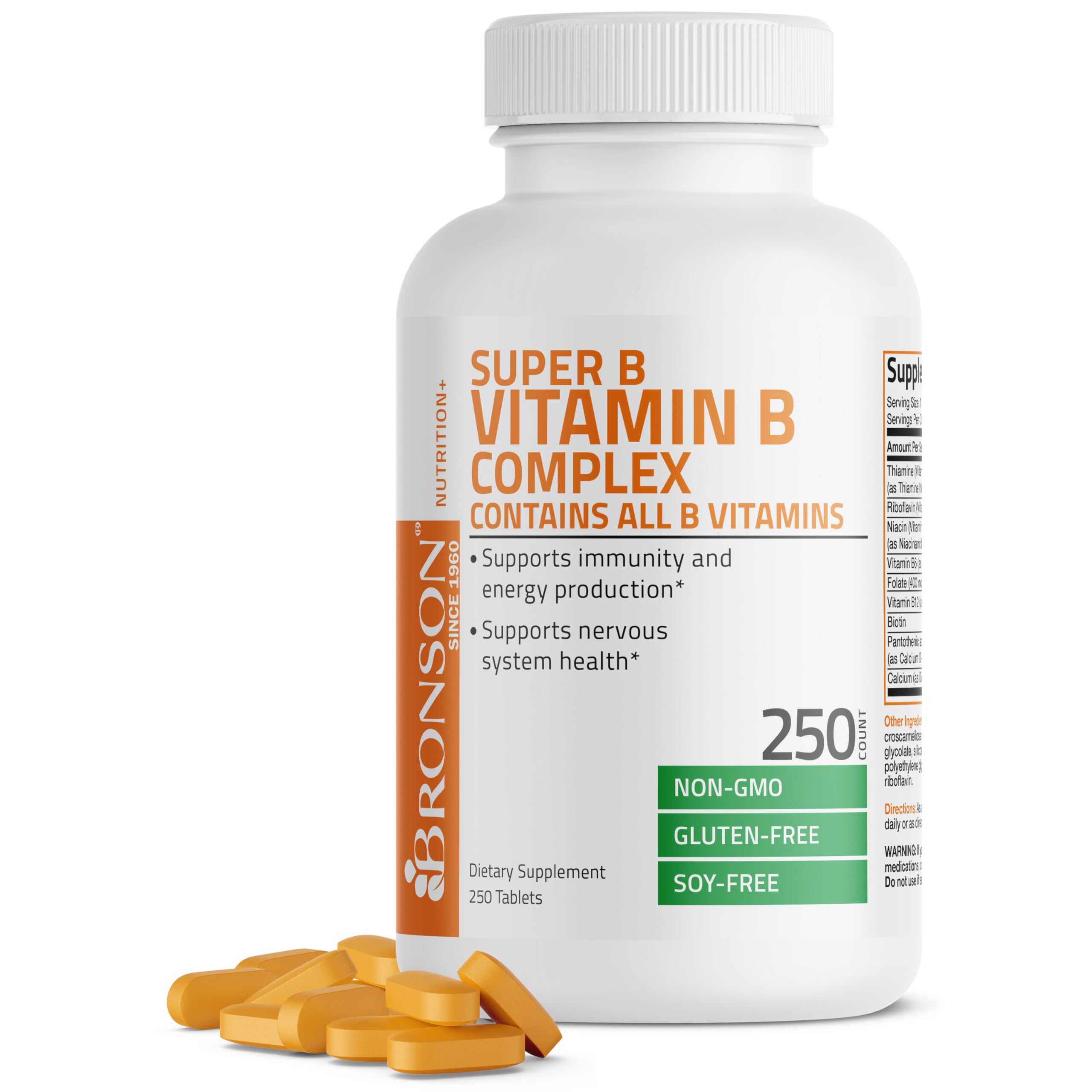 Foto 2 pulgar | Suplemento Bronson Vitamin B Complex 250 Comprimidos - Venta Internacional
