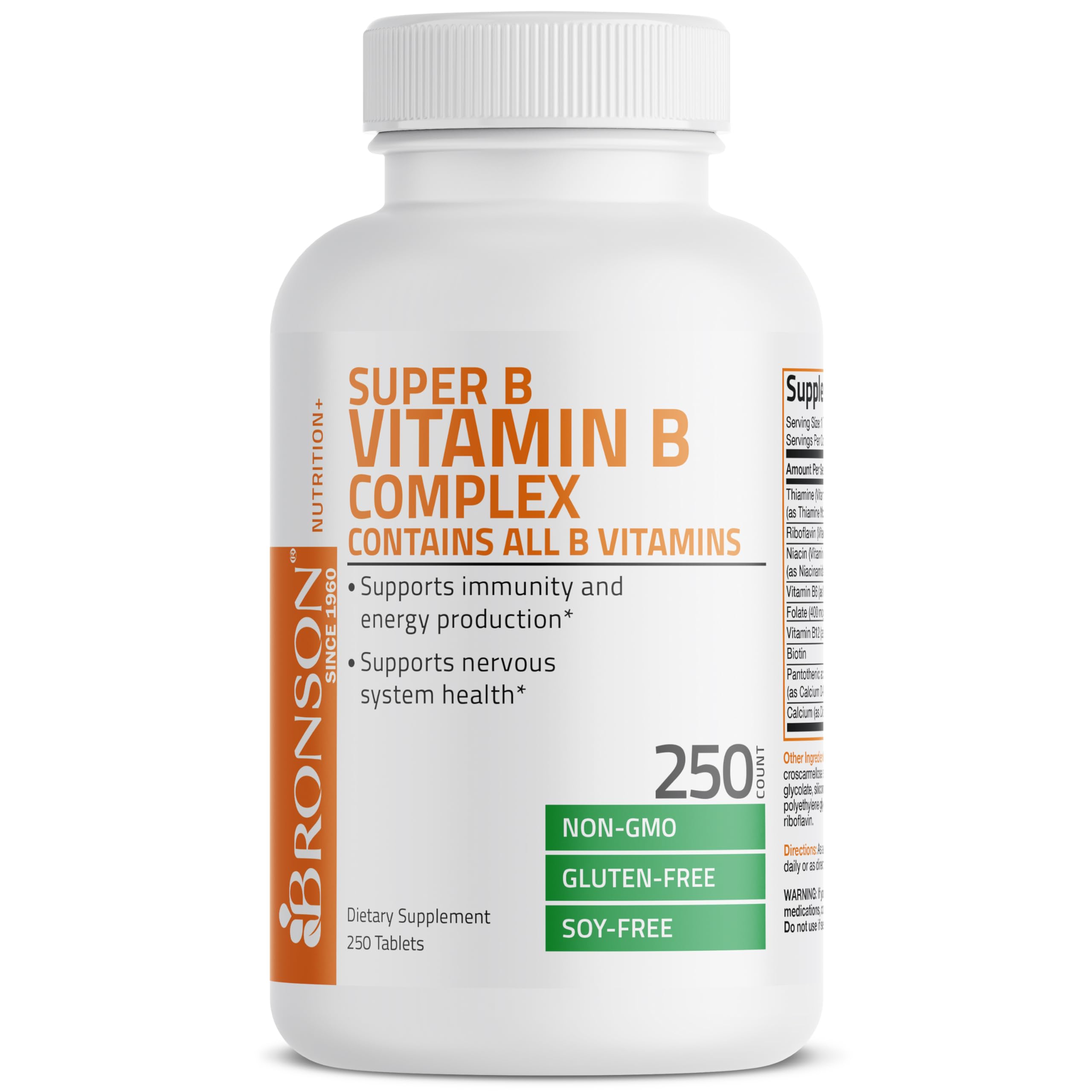 Foto 4 pulgar | Suplemento Bronson Vitamin B Complex 250 Comprimidos - Venta Internacional