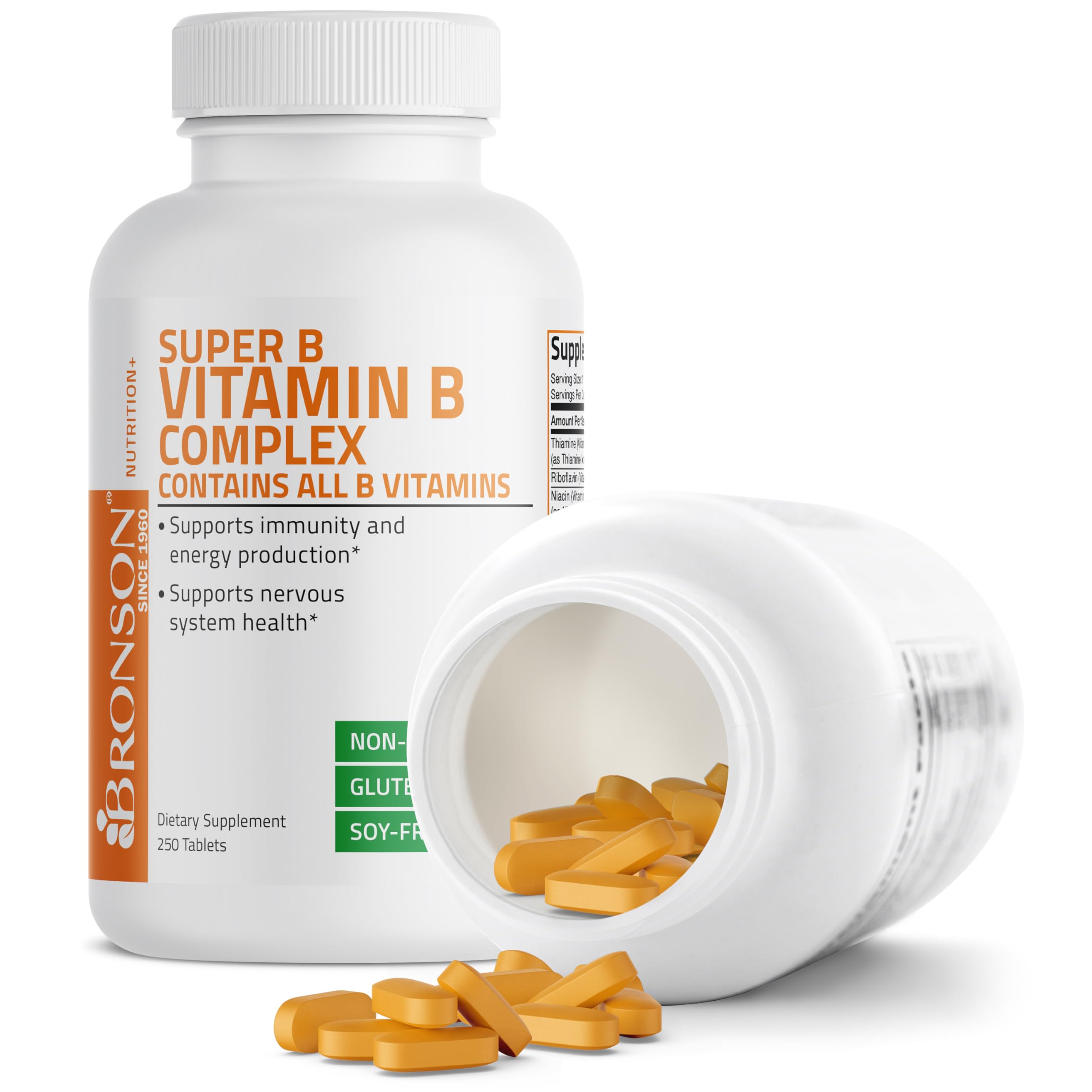Foto 5 pulgar | Suplemento Bronson Vitamin B Complex 250 Comprimidos - Venta Internacional