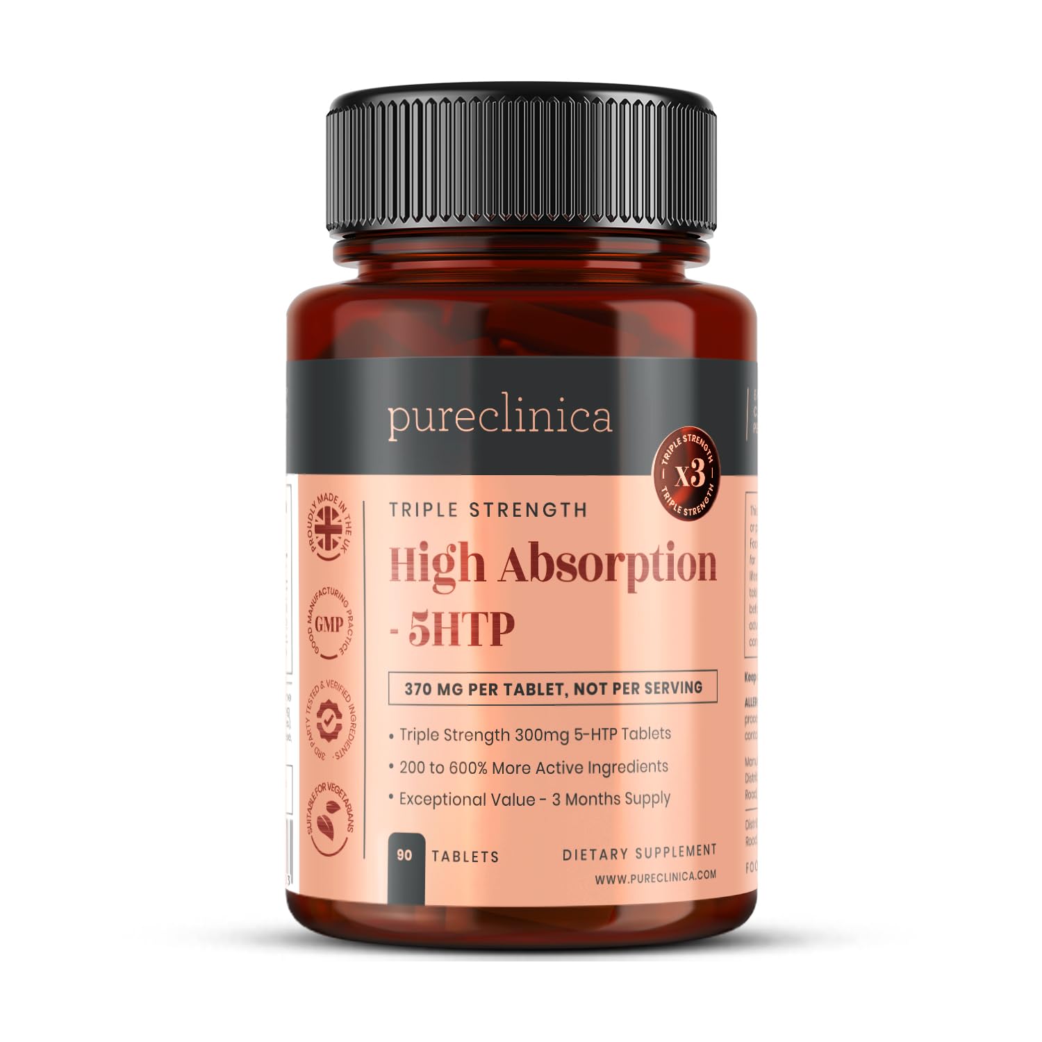 Foto 2 pulgar | Suplemento Pureclinica 5-htp 90 Capsulas - Venta Internacional