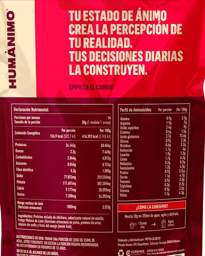 Foto 3 pulgar | Proteína Vegetal Con Adaptogeno Humánimo En Polvo