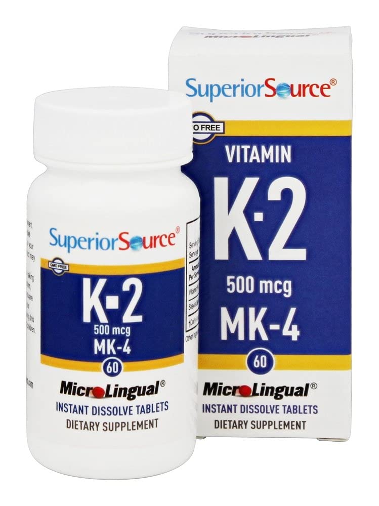 Foto 2 pulgar | Vitamina K2 Mk-4 500 Mcg Microlingual 60 Comprimidos - Venta Internacional