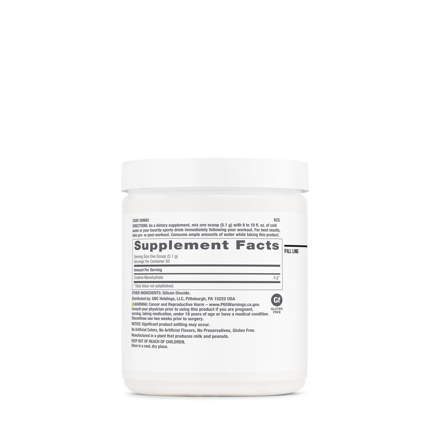 Foto 3 pulgar | Suplemento De Monohidrato De Creatina Gnc Pro Performance 5000 Mg - Venta Internacional.