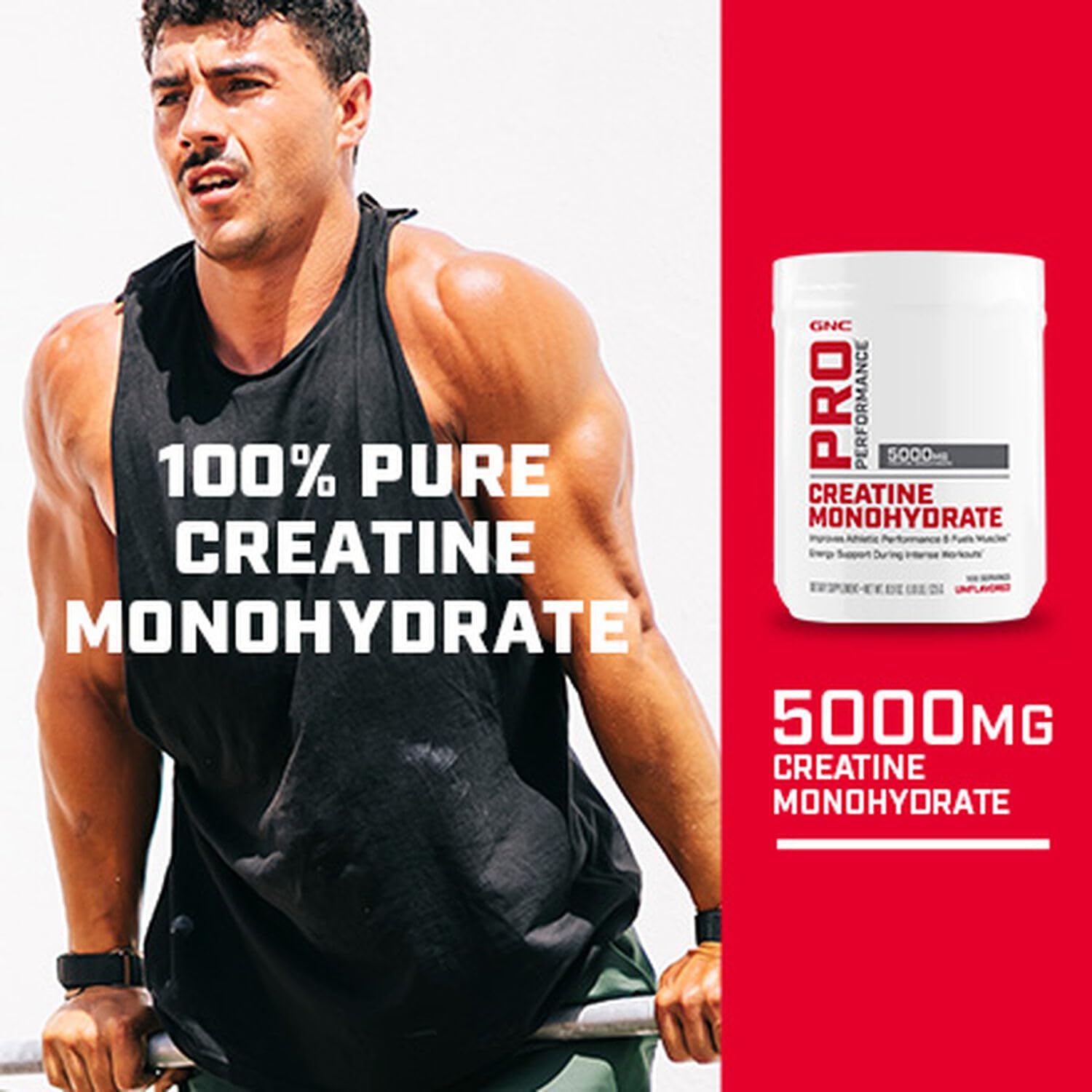 Foto 4 pulgar | Suplemento De Monohidrato De Creatina Gnc Pro Performance 5000 Mg - Venta Internacional.