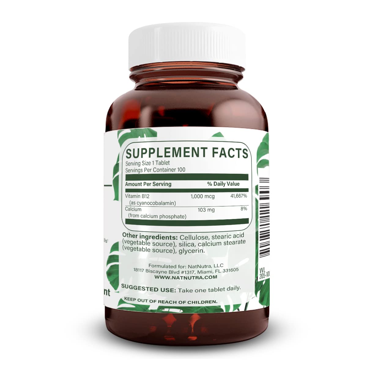 Foto 2 | Suplemento Natural De Vitamina B12 Nutra 1000 Mcg 100 Tabletas - Venta Internacional.