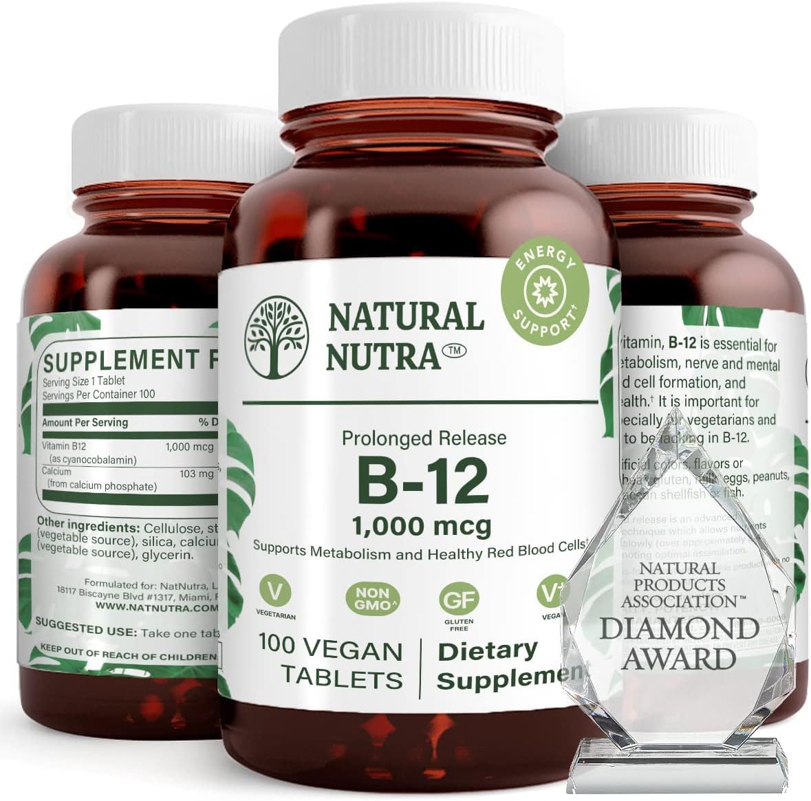 Foto 4 pulgar | Suplemento Natural De Vitamina B12 Nutra 1000 Mcg 100 Tabletas - Venta Internacional.