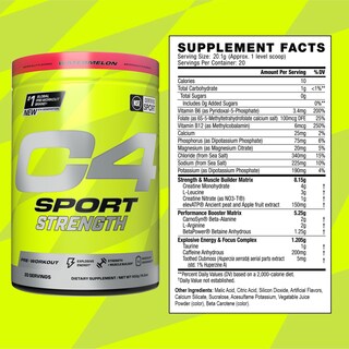 Foto 3 | Polvo Para Antes Del Entrenamiento Cellucor C4 Sport Strength Sandía - Venta Internacional.