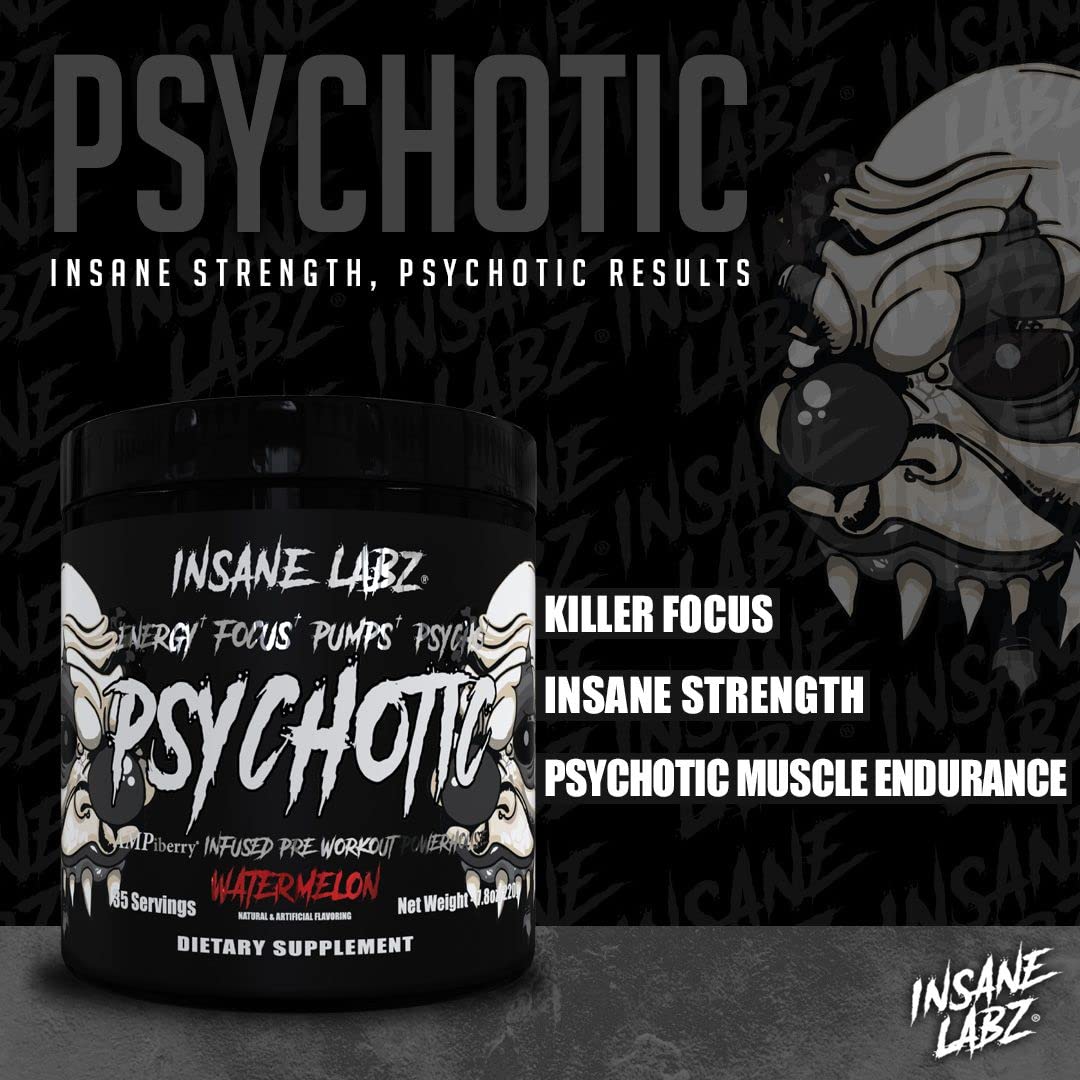 Foto 5 pulgar | Polvo Para Antes Del Entrenamiento Insane Labz Psychotic Black Edition - Venta Internacional.