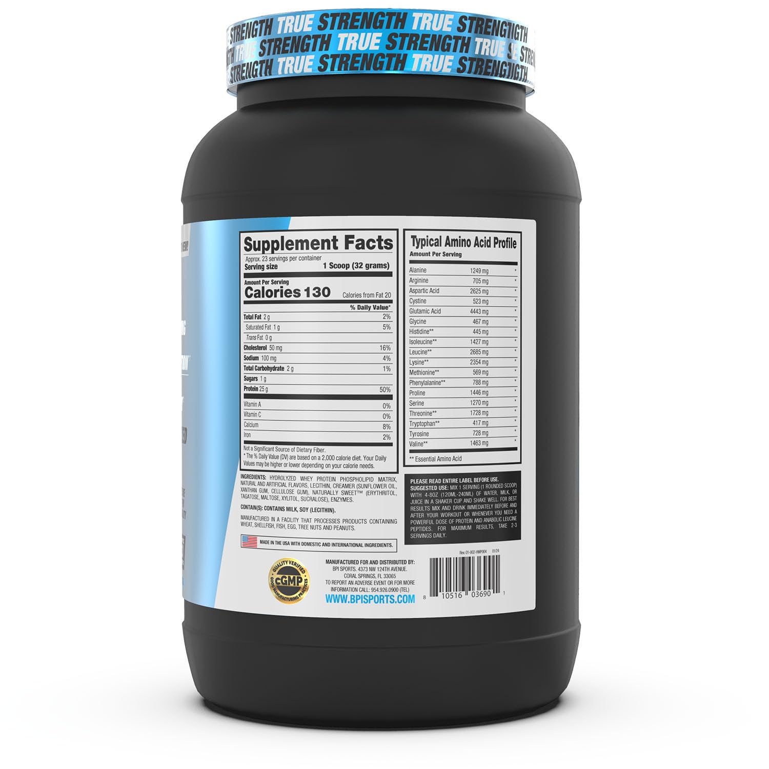 Foto 3 | Proteína De Suero En Polvo Bpi Sports Hydro Hd 25 G Protein Fruity - Venta Internacional.