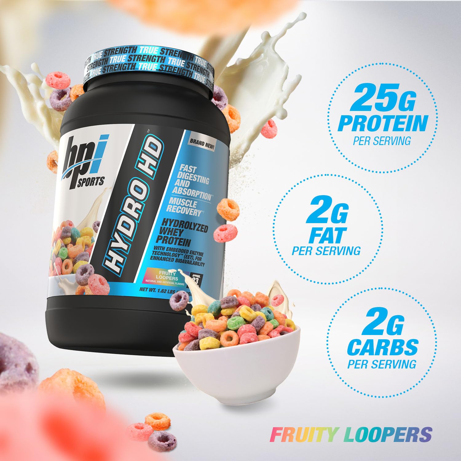 Foto 7 pulgar | Proteína De Suero En Polvo Bpi Sports Hydro Hd 25 G Protein Fruity - Venta Internacional.