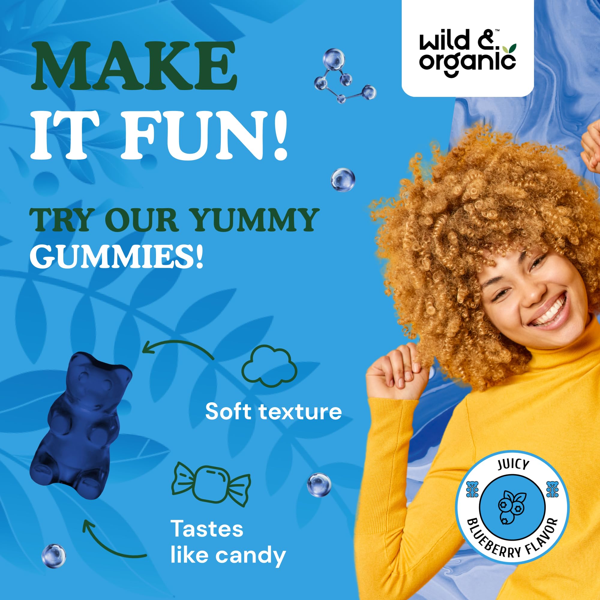 Foto 5 | Suplemento De Gomitas De Glutatión L Wild & Organic 500 Mg - Venta Internacional.