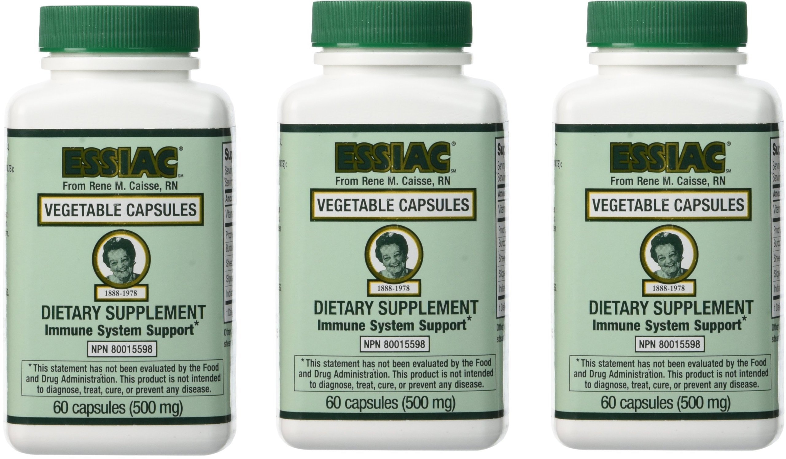 Foto 2 pulgar | Cápsulas Vegetales Supplement Essiac 180 Cápsulas (3 X 60 Cápsulas) - Venta Internacional.