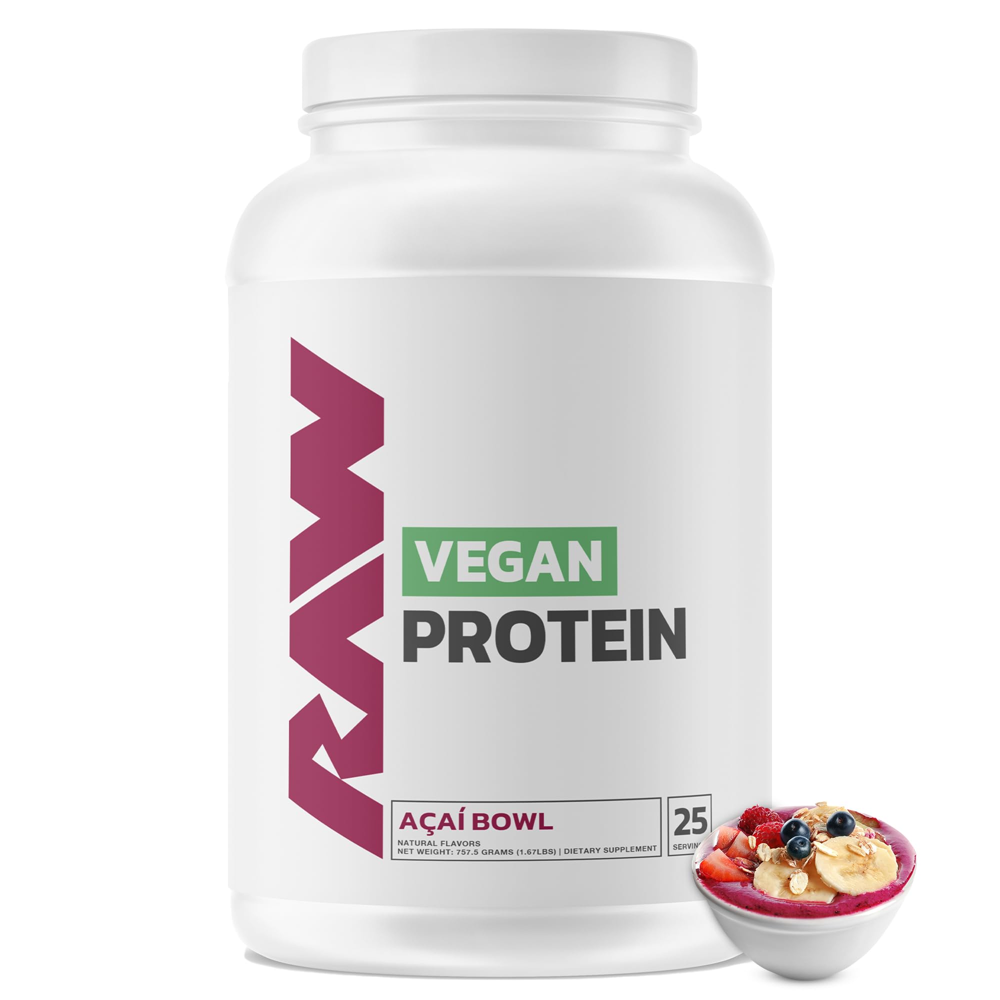 Foto 1 | Tazón De Acai Crudo De Proteína Vegana En Polvo, 20 G, De Origen Vegetal, 25 Porciones - Venta Internacional.