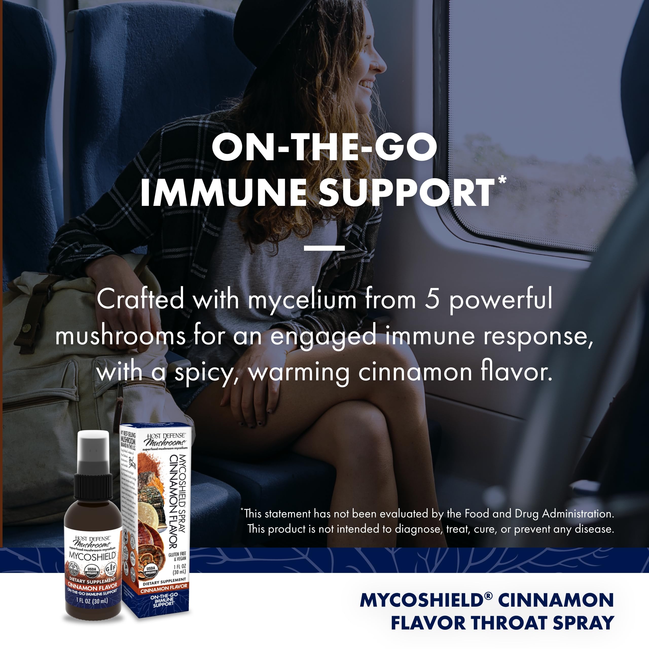 Foto 4 pulgar | Spray Para La Garganta Host Defense Mycoshield Immune Support, 30 Ml - Venta Internacional.