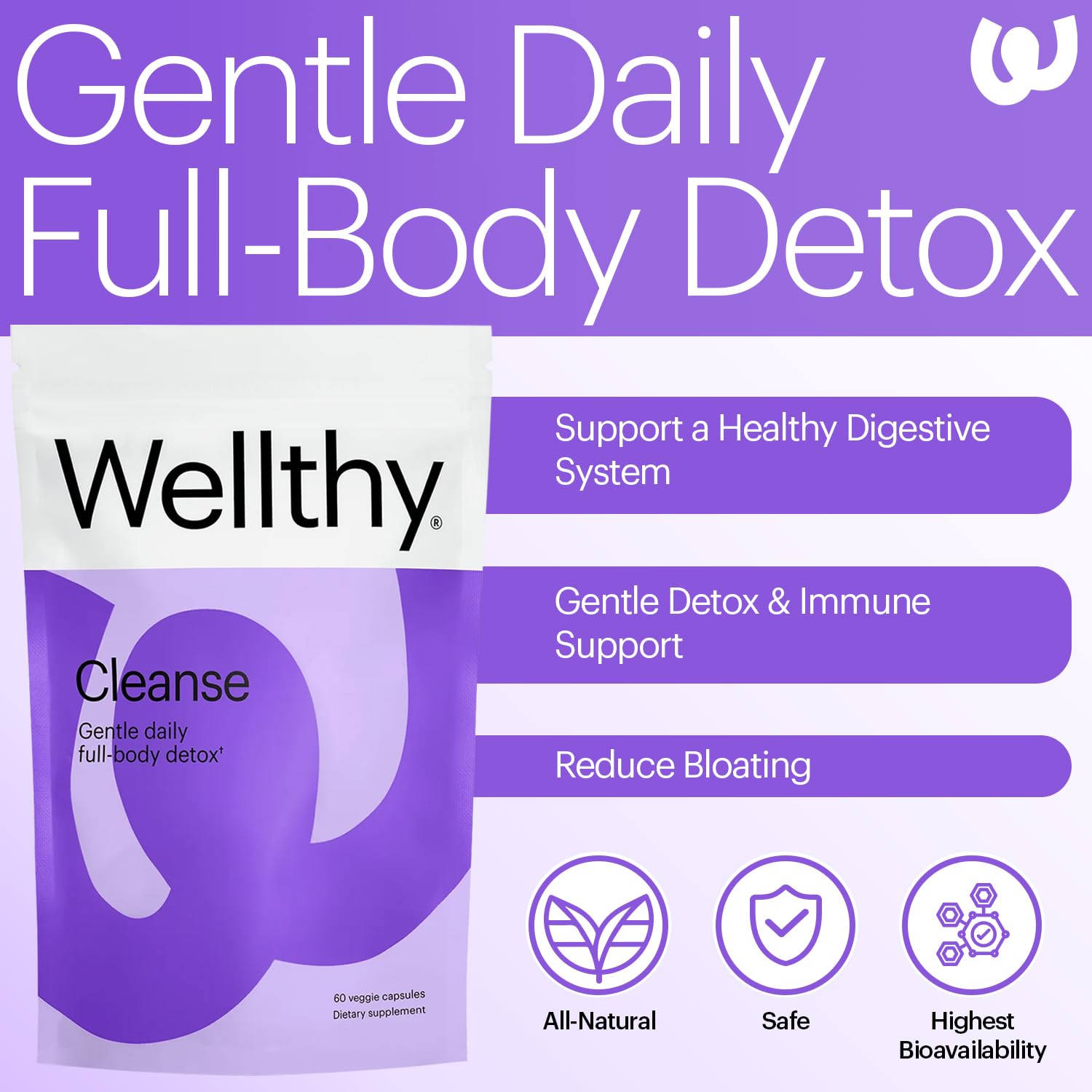 Foto 3 pulgar | Supplement Wellthy Full Body Detox, Apoyo Inmunológico Durante 30 Días - Venta Internacional.