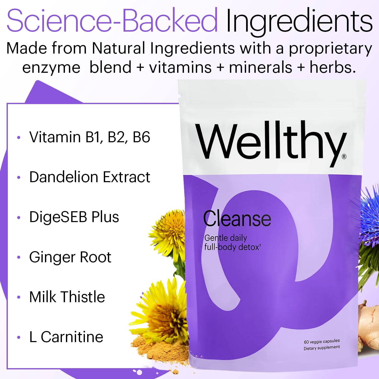 Foto 4 pulgar | Supplement Wellthy Full Body Detox, Apoyo Inmunológico Durante 30 Días - Venta Internacional.