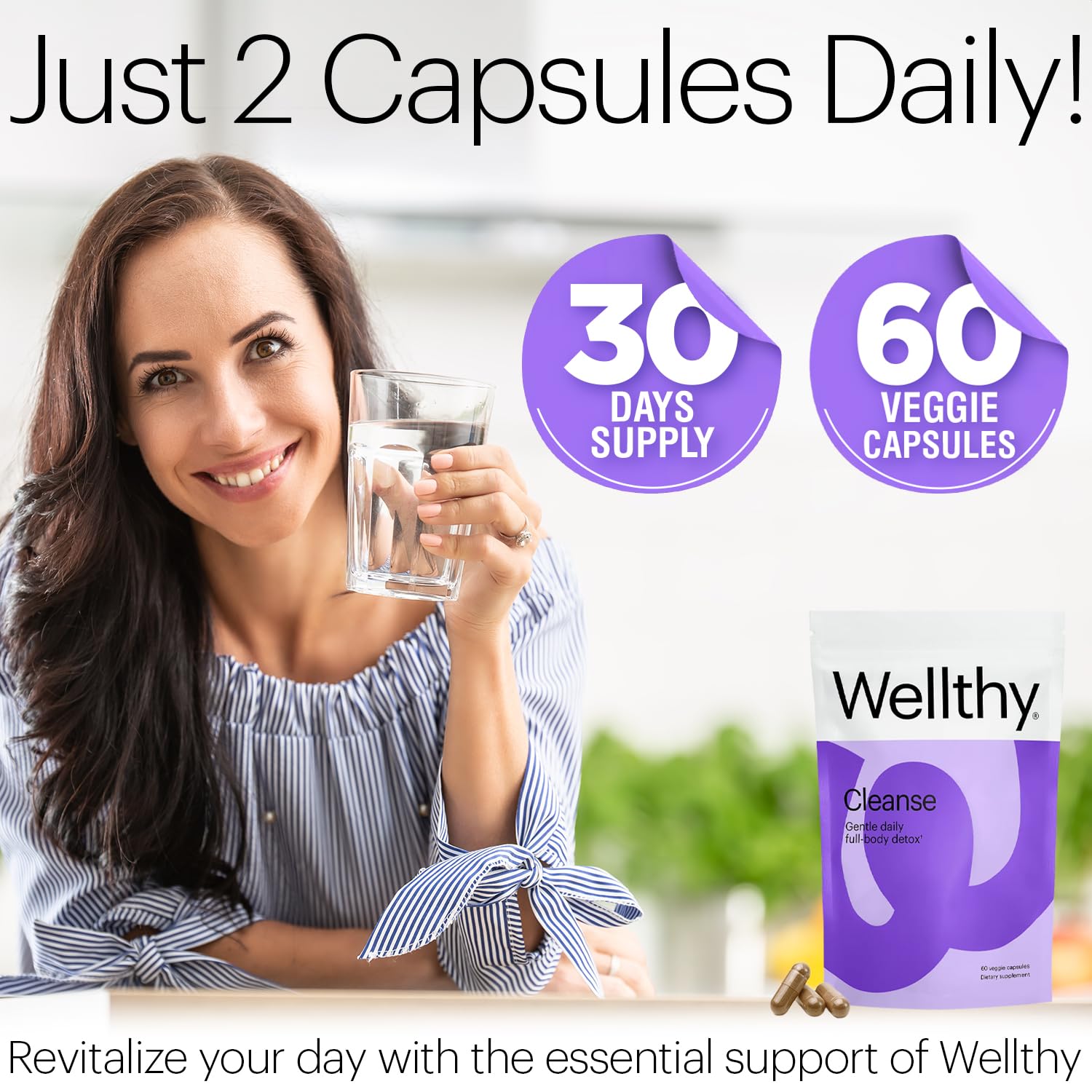 Foto 6 pulgar | Supplement Wellthy Full Body Detox, Apoyo Inmunológico Durante 30 Días - Venta Internacional.
