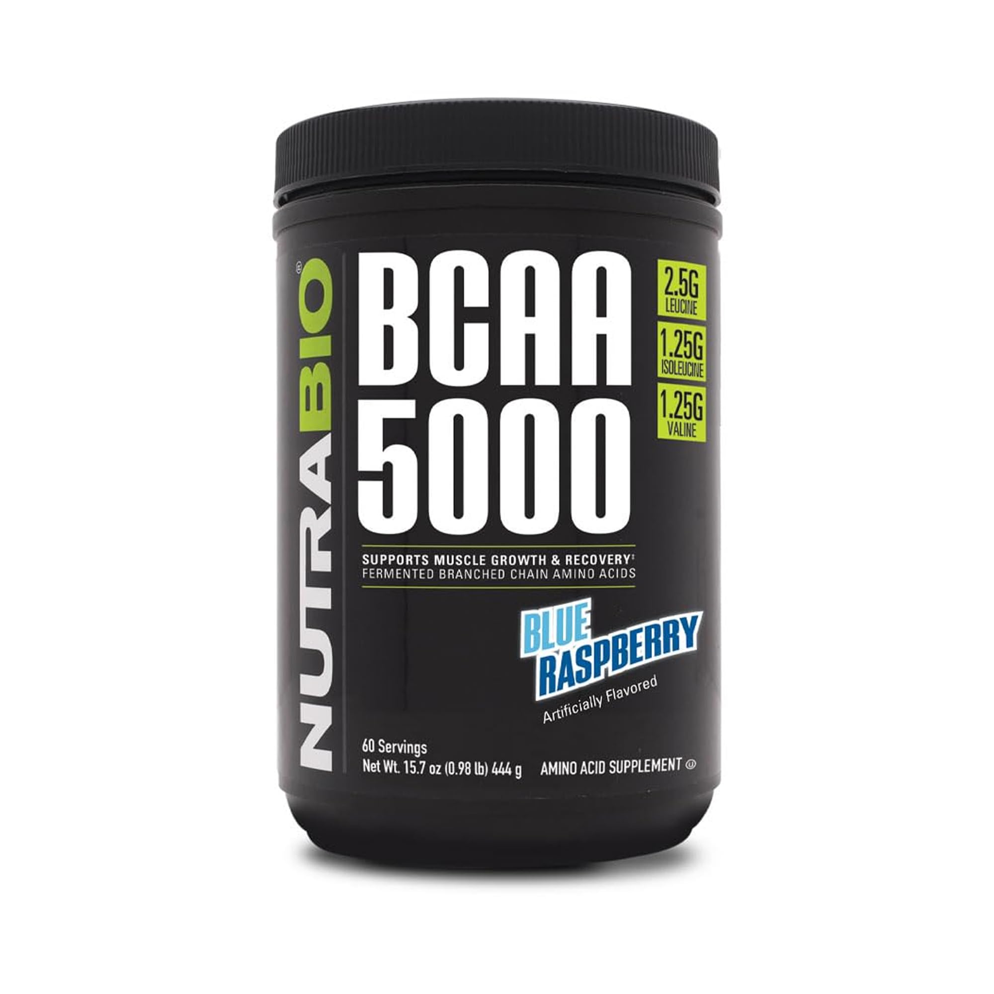 Foto 2 pulgar | Suplemento NutraBio BCAA 5000 Powder Blue Frambuesa 60 Servicios - Venta Internacional