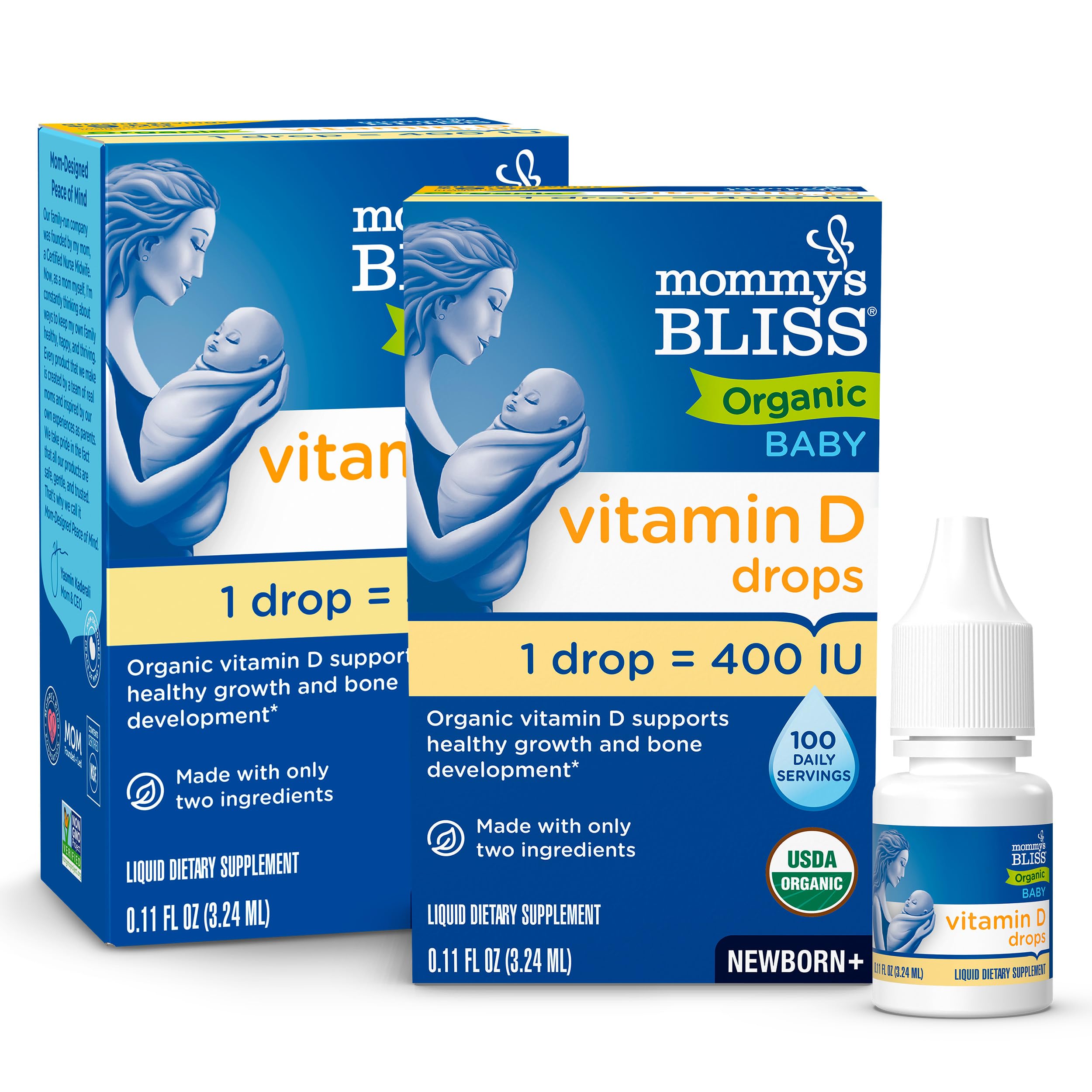 Foto 1 | Gotas De Vitamina D Mommy's Bliss Organic Baby, Paquete De 2 Unidades, 3 Ml - Venta Internacional.