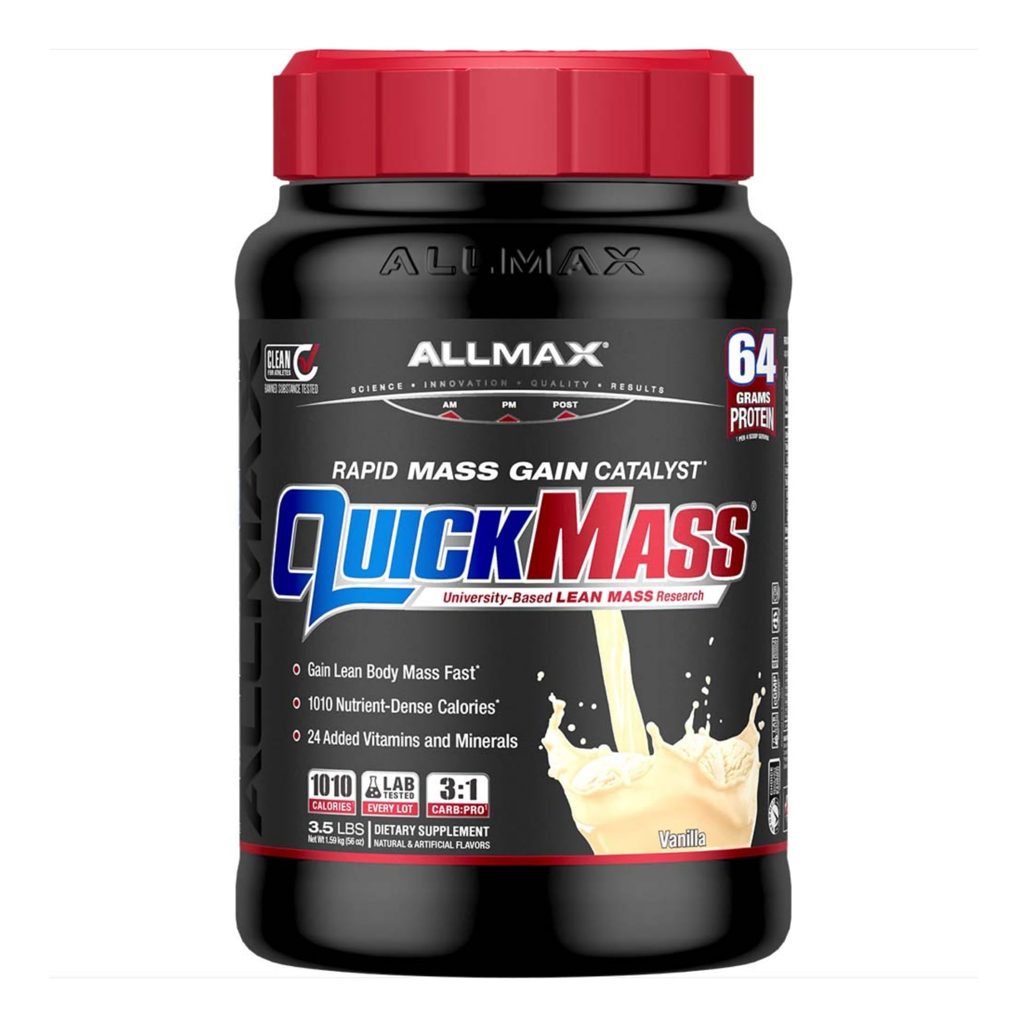 Foto 2 pulgar | Mass Gainer Allmax Quickmass Vainilla 1,6 Kg Con 24 Porciones - Venta Internacional.