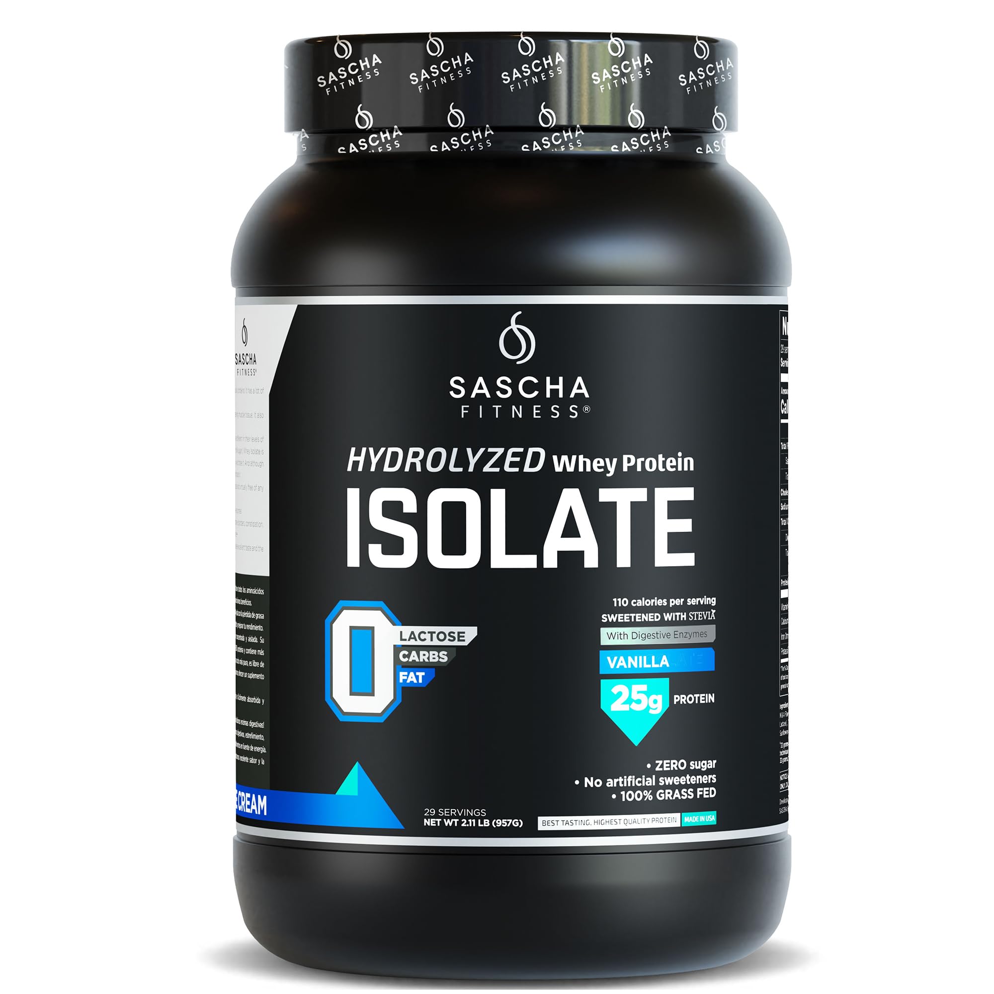 Foto 2 pulgar | Proteína De Suero Aislada Sascha Fitness Hidrolizada, 2 Kg, Vainilla - Venta Internacional.