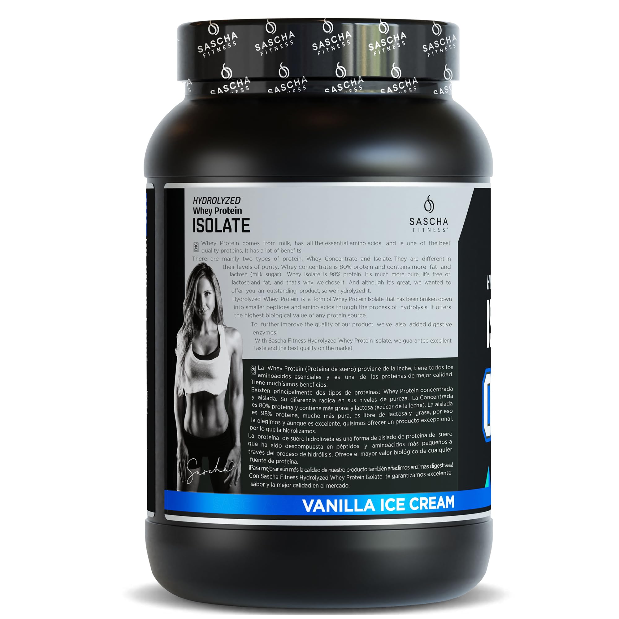Foto 4 pulgar | Proteína De Suero Aislada Sascha Fitness Hidrolizada, 2 Kg, Vainilla - Venta Internacional.