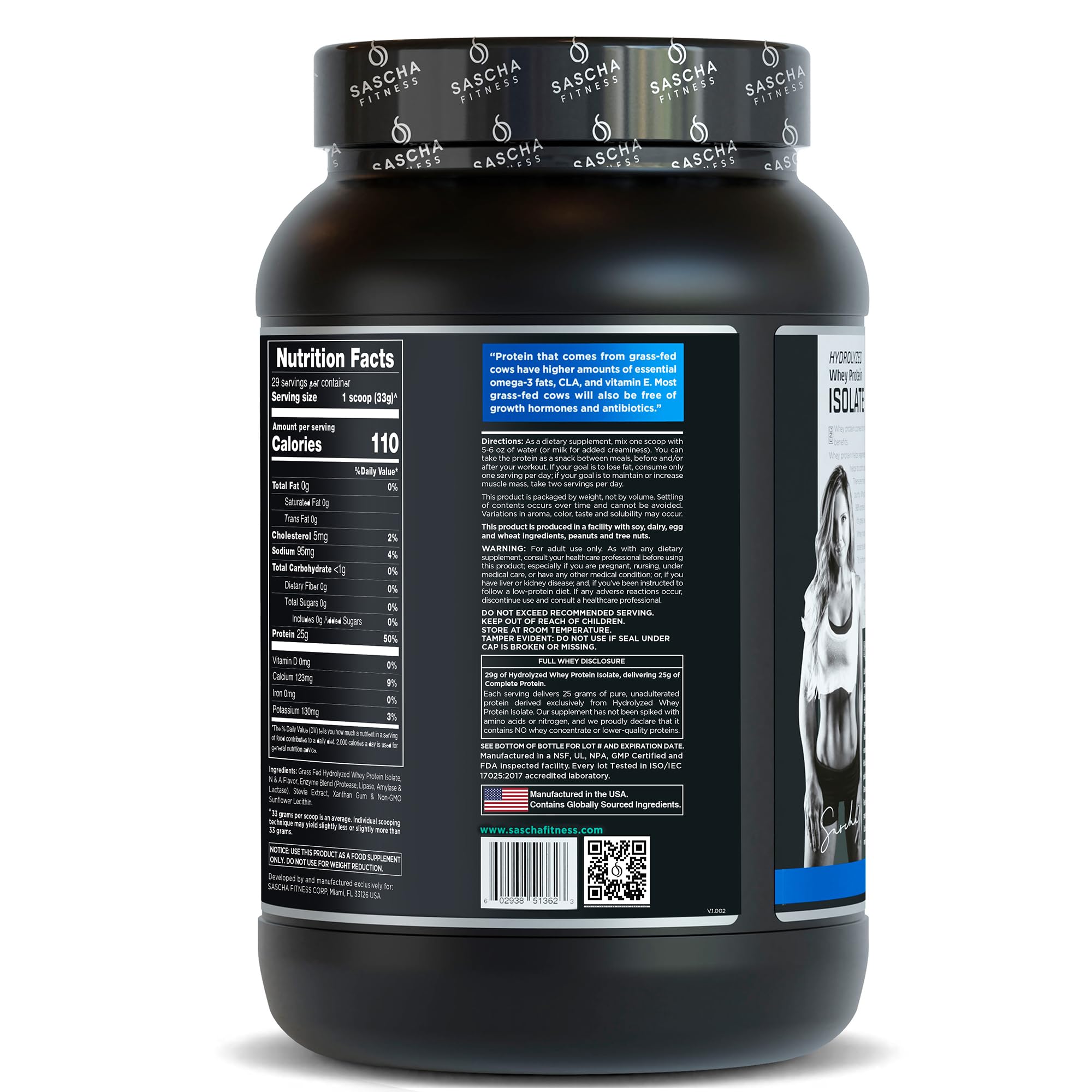 Foto 5 pulgar | Proteína De Suero Aislada Sascha Fitness Hidrolizada, 2 Kg, Vainilla - Venta Internacional.