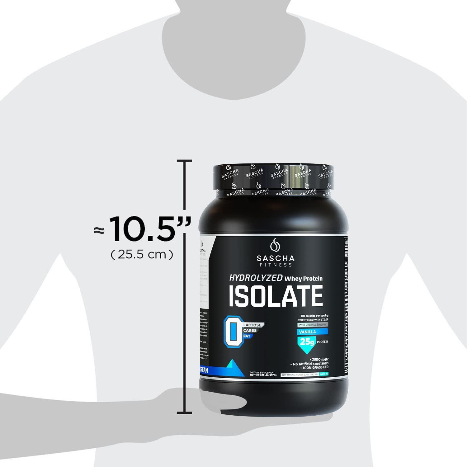 Foto 8 pulgar | Proteína De Suero Aislada Sascha Fitness Hidrolizada, 2 Kg, Vainilla - Venta Internacional.