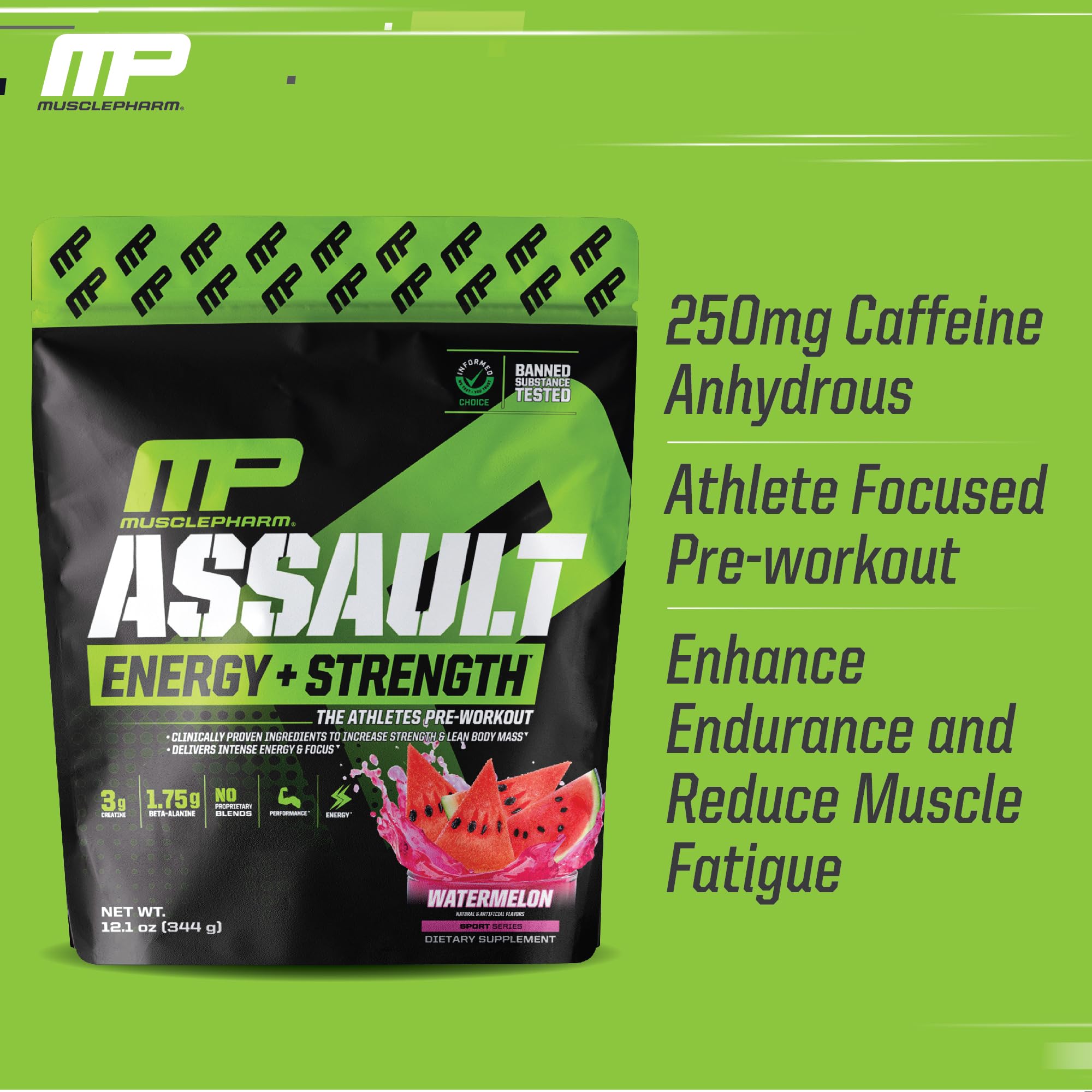 Foto 5 pulgar | Polvo Para Antes Del Entrenamiento Muscle Pharm Assault Energy Watermelon, 30 Porciones - Venta Internacional.