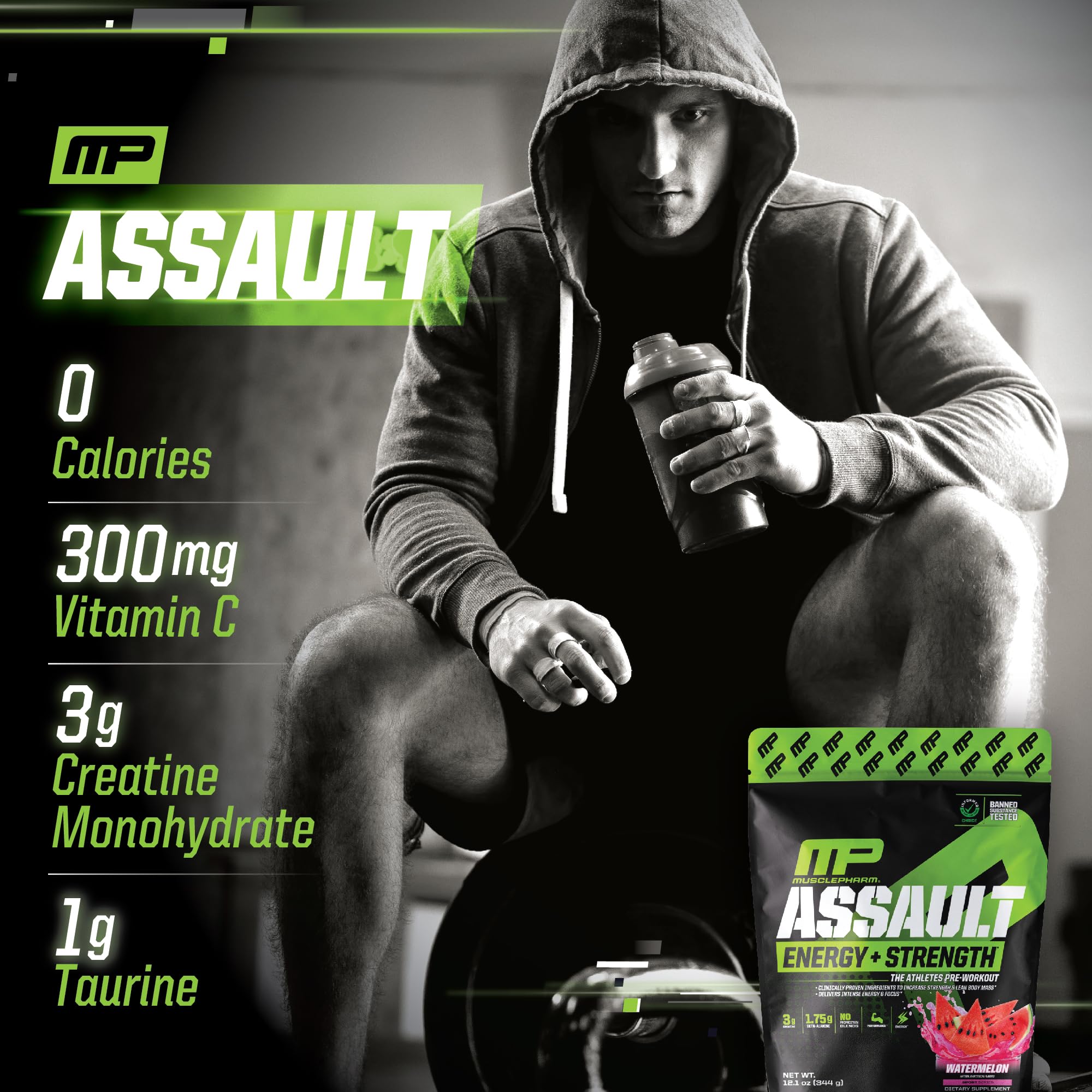 Foto 6 pulgar | Polvo Para Antes Del Entrenamiento Muscle Pharm Assault Energy Watermelon, 30 Porciones - Venta Internacional.