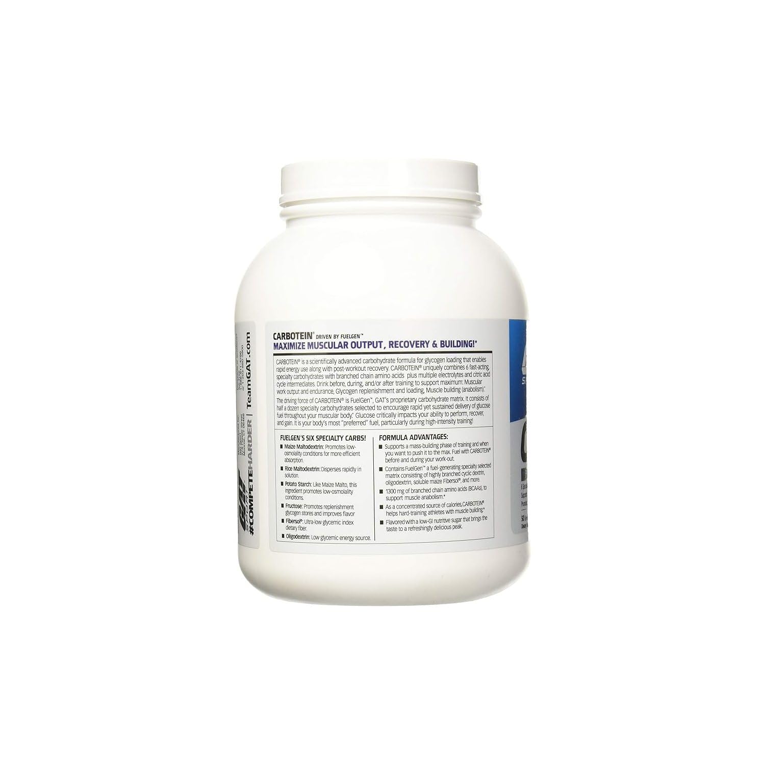 Foto 3 pulgar | Suplemento Gat Sport Carbotein De Alto Rendimiento, 50 Porciones - Venta Internacional.
