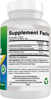 Foto 6 | Extracto De Castaño De Indias Supplement Best Naturals 300 Mg 180 Comprimidos - Venta Internacional.