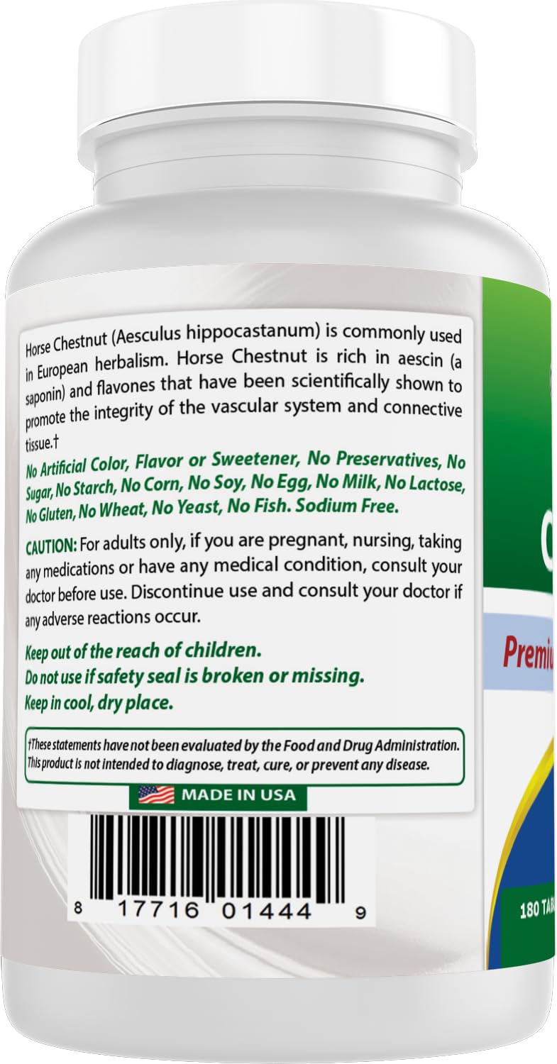 Foto 8 pulgar | Extracto De Castaño De Indias Supplement Best Naturals 300 Mg 180 Comprimidos - Venta Internacional.