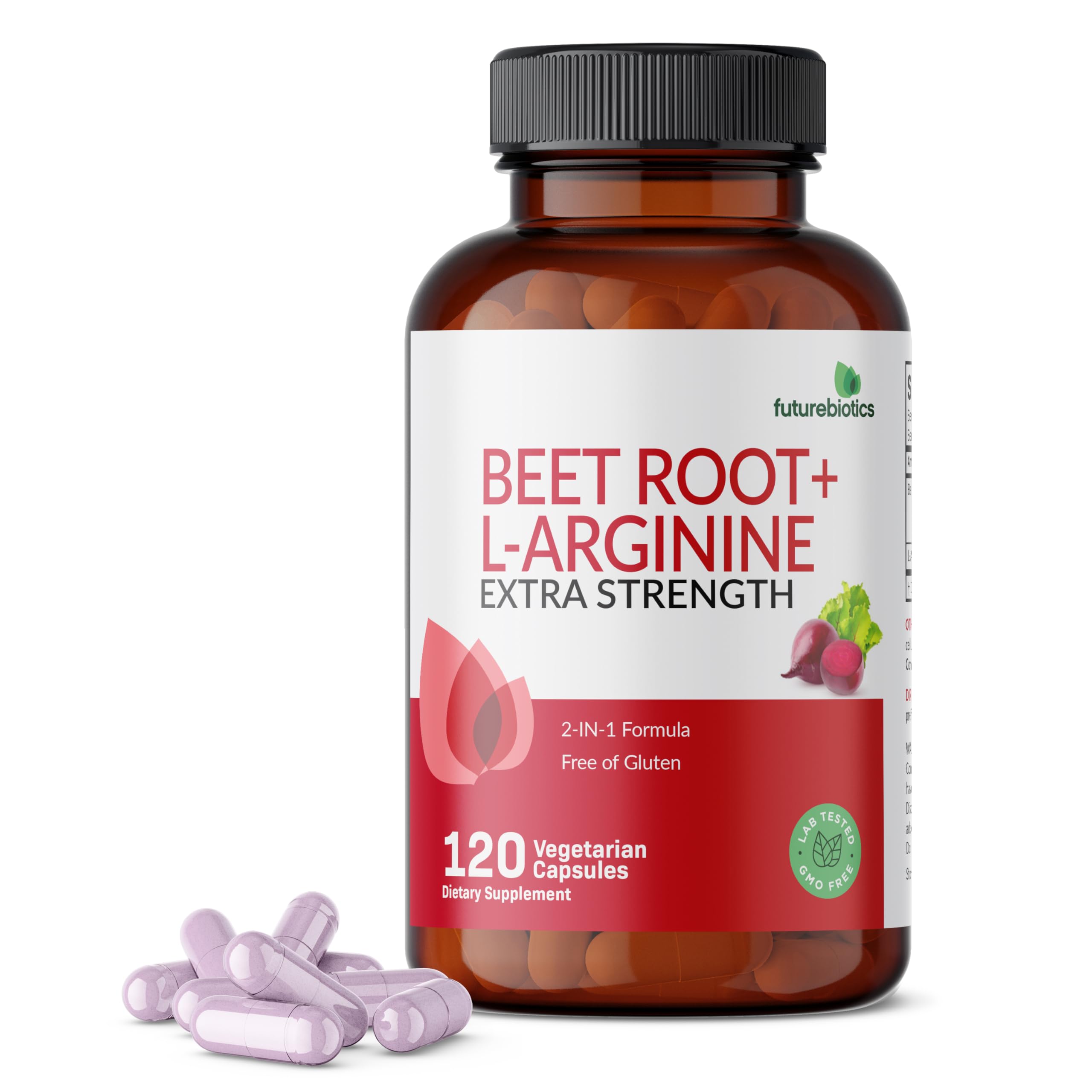 Foto 1 | Suplemento Futurebiotics, Raíz De Remolacha Y L-arginina, 2000 Mg, 120 Cápsulas - Venta Internacional.