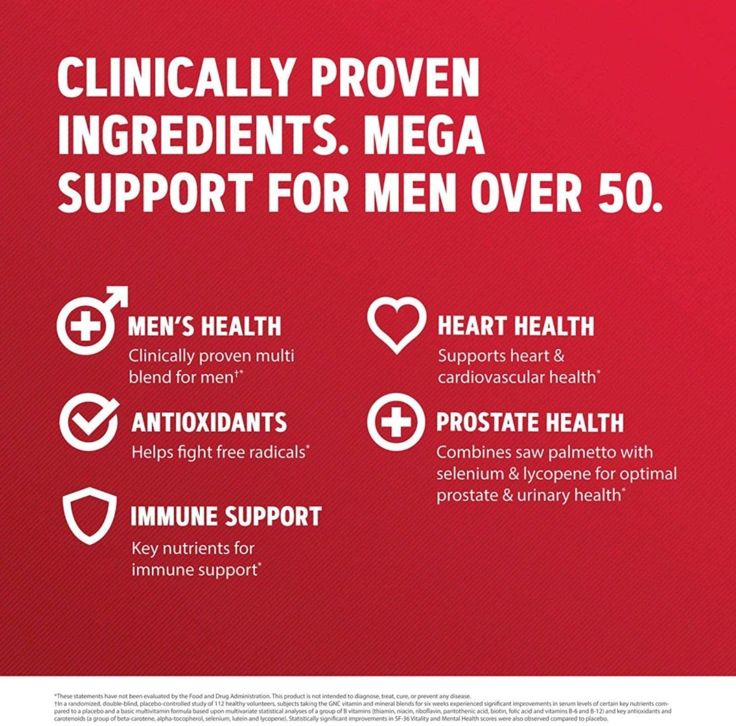 Foto 5 | Suplemento Gnc Mega Men 50 Plus One Daily 60 Cápsulas - Venta Internacional.