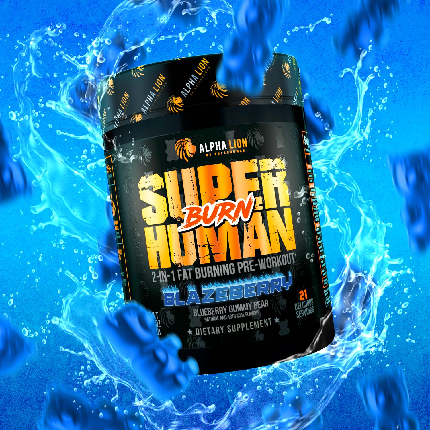 Foto 4 pulgar | Suplemento Alpha Lion Superhuman Burn Antes Del Entrenamiento, 21 Porciones - Venta Internacional.