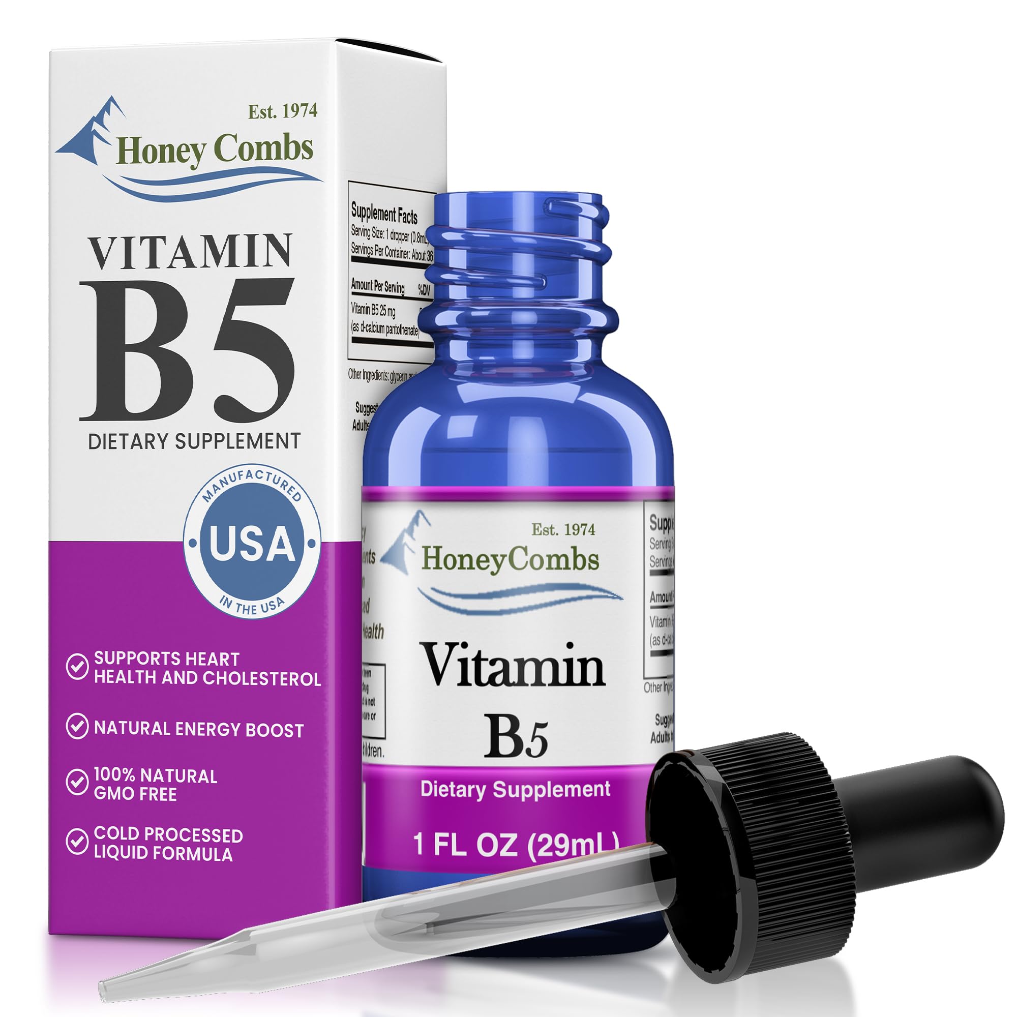 Foto 2 pulgar | Gotas De Ácido Pantoténico Con Vitamina B5, 30 Ml, Veganas - Venta Internacional.