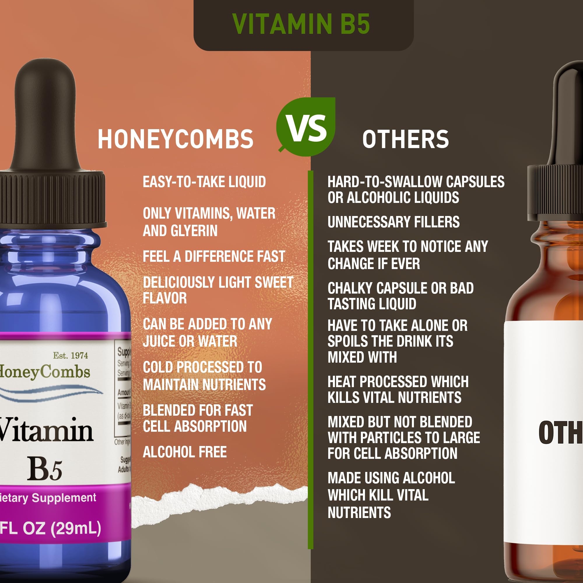 Foto 6 pulgar | Gotas De Ácido Pantoténico Con Vitamina B5, 30 Ml, Veganas - Venta Internacional.