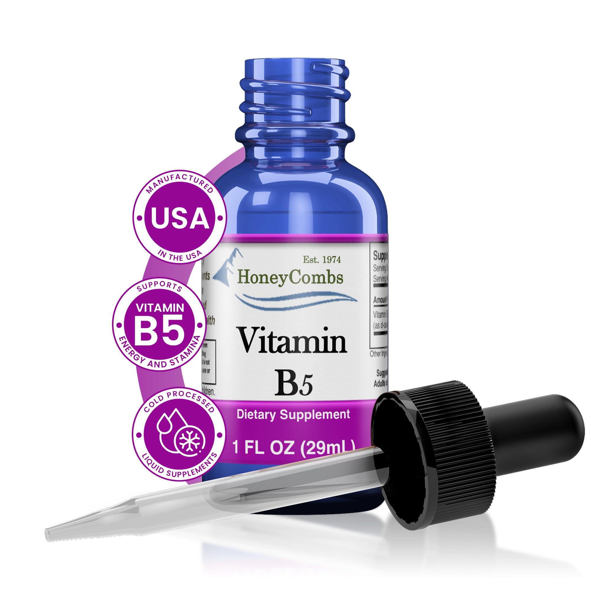 Foto 7 pulgar | Gotas De Ácido Pantoténico Con Vitamina B5, 30 Ml, Veganas - Venta Internacional.