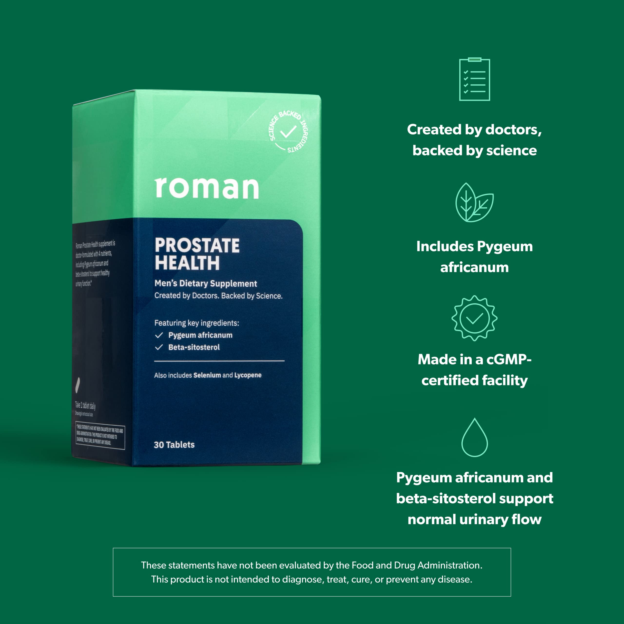 Foto 6 pulgar | Suplemento  Prostate Health Roman 30 Capsulas - Venta Internacional