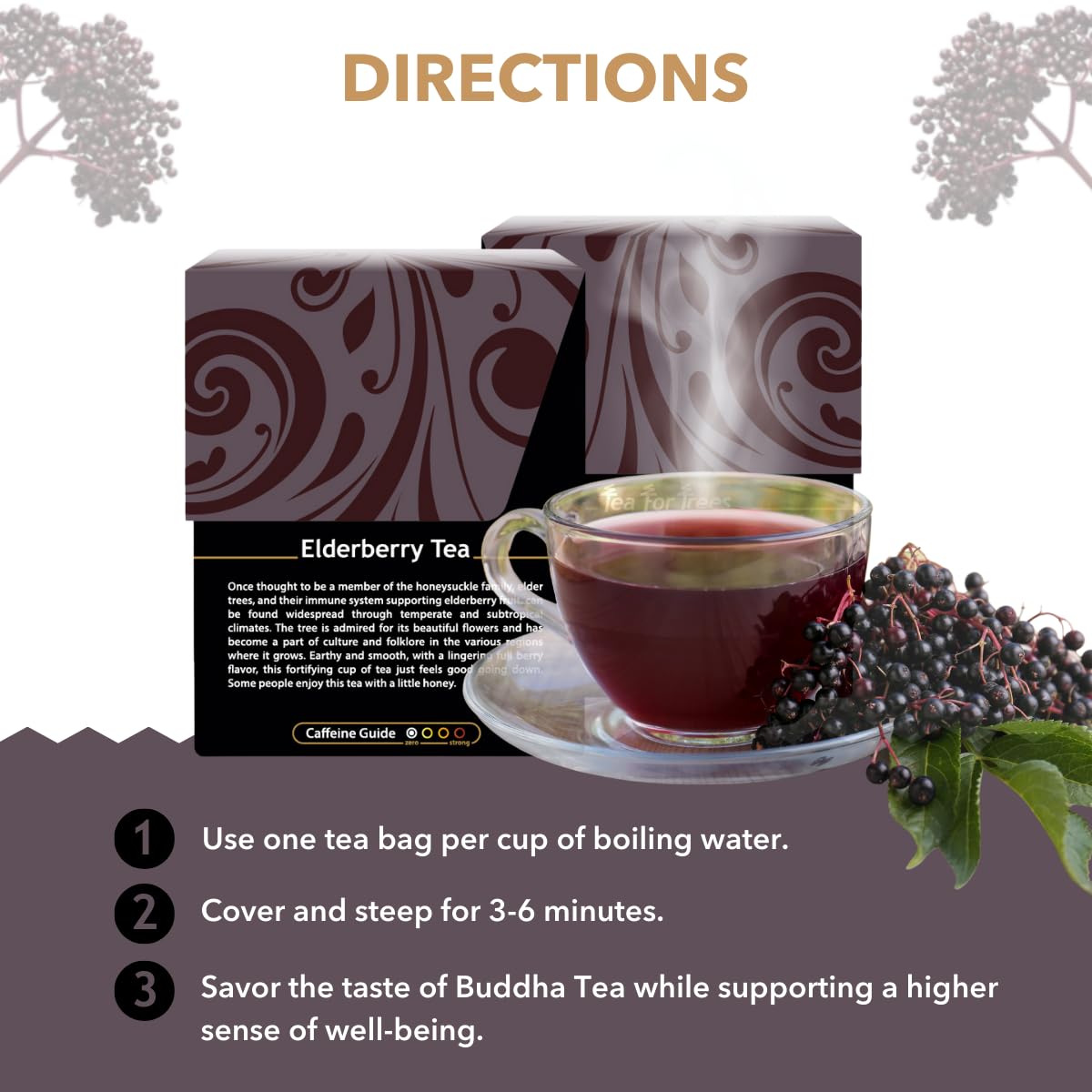 Foto 5 pulgar | Té De Hierbas Buddha Teas, Saúco Orgánico, 18 Bolsitas - Venta Internacional.
