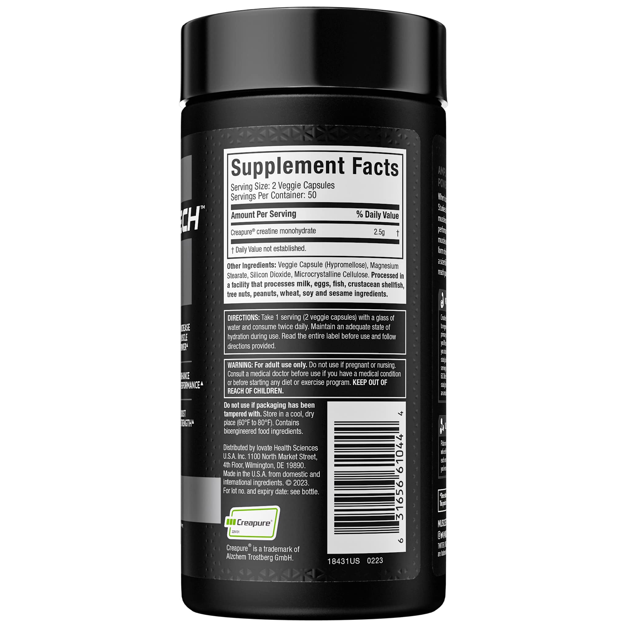 Foto 4 pulgar | Suplemento Muscletech Platinum 100% En Pastillas De Creatina, 100 Unidades - Venta Internacional.