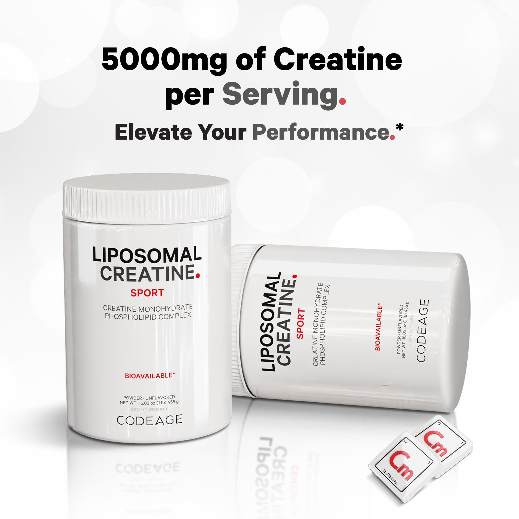 Foto 5 pulgar | Suplemento De Creatina Liposomal En Polvo Codeage 5000 Mg 90 Serv - Venta Internacional.
