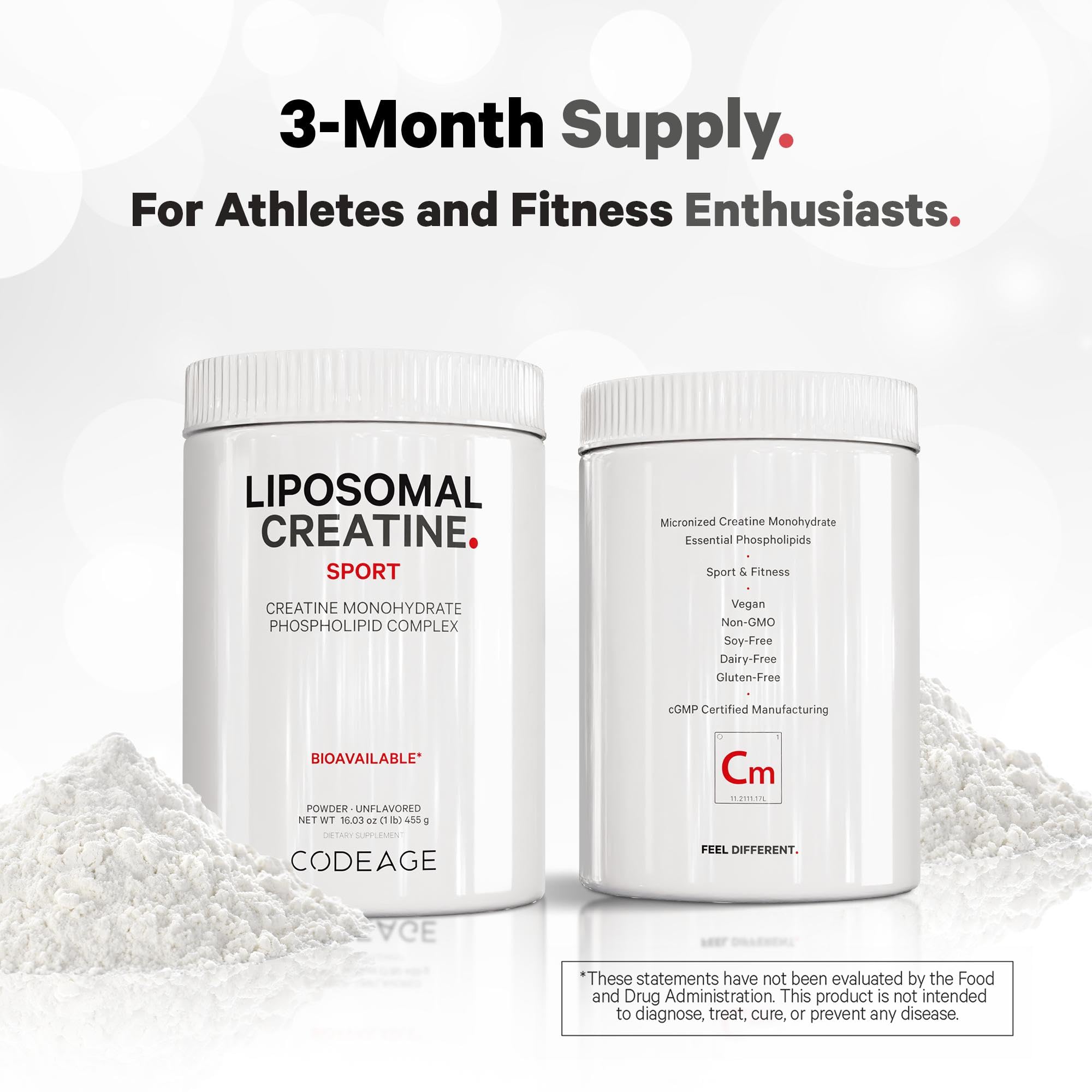 Foto 5 | Suplemento De Creatina Liposomal En Polvo Codeage 5000 Mg 90 Serv - Venta Internacional.