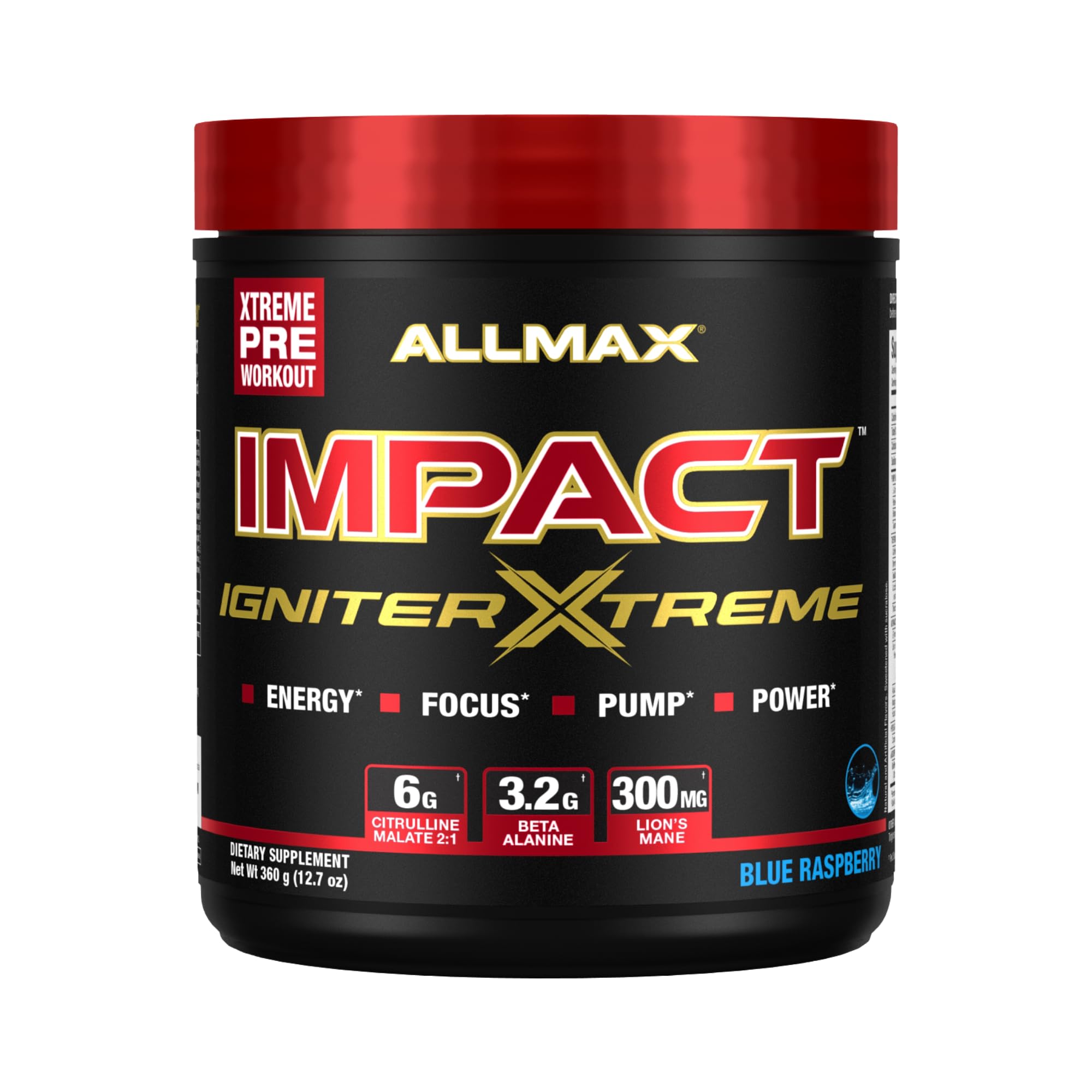 Foto 2 pulgar | Polvo Para Antes Del Entrenamiento Allmax Nutrition Impact Igniter Extreme - Venta Internacional.
