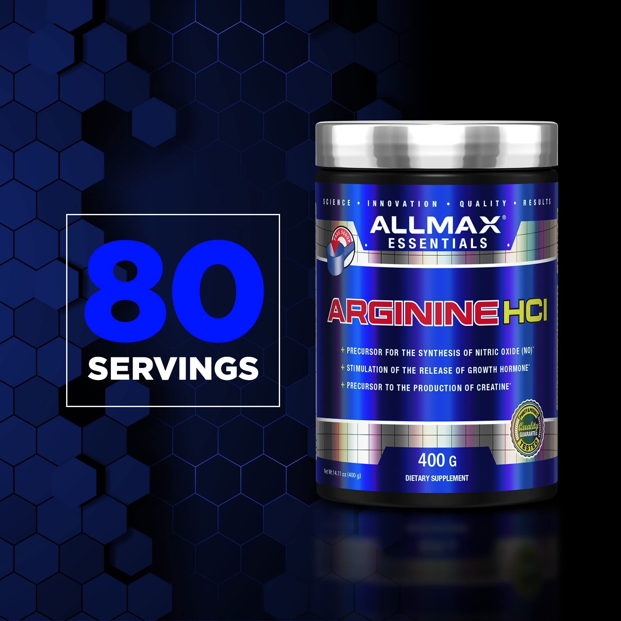 Foto 5 pulgar | Suplemento Allmax Nutrition En Polvo De Arginina 400 G - Venta Internacional.